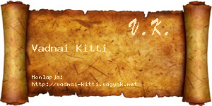 Vadnai Kitti névjegykártya